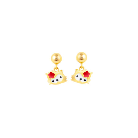Little kitten kids hanging earrings